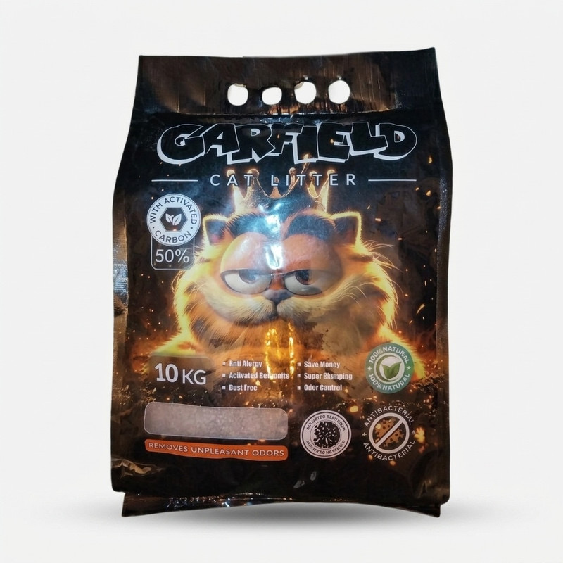 خاک گربه گارفیلد مدل کربن دار وزن 10 کیلو گرم